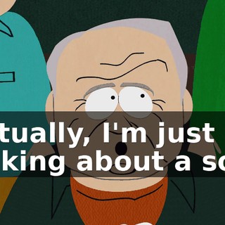 Actually, I'm just talking about a son.
