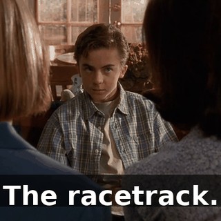 The racetrack.