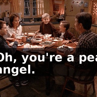 Oh, you're a pea angel.
