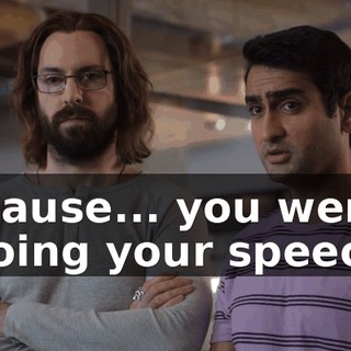 'Cause... you were doing your speech