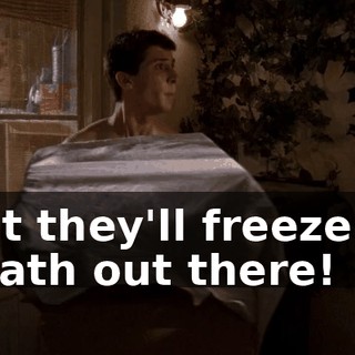 But they'll freeze to death out there!