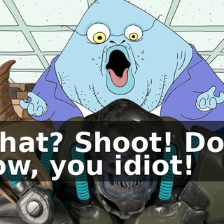 What? Shoot! Do it now, you idiot!