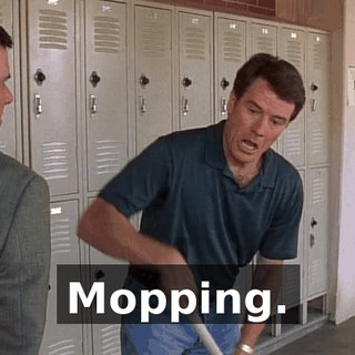 Mopping.