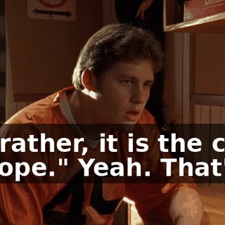 but rather, it is the color of hope." Yeah. That's it.