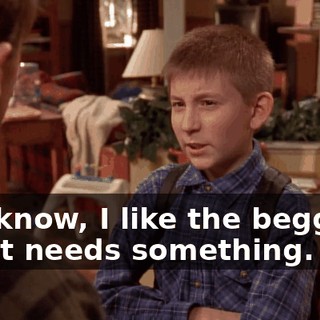 You know, I like the begging, but it needs something.