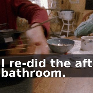 I re-did the aft bathroom.