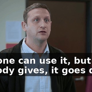 Anyone can use it, but if nobody gives, it goes dark.