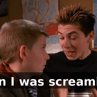 then I was screaming.