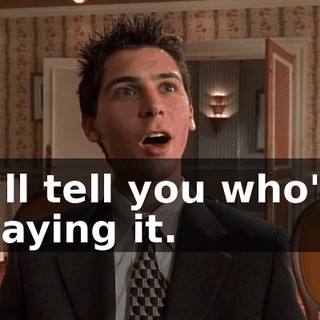 I'll tell you who's saying it.