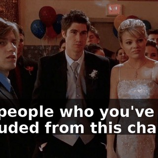 the people who you've excluded from this charade