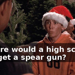 Where would a high school kid get a spear gun?