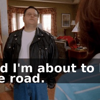 and I'm about to hit the road.