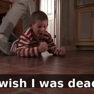I wish I was dead!