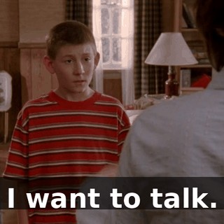 I want to talk.