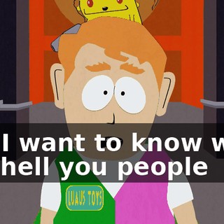 Uh, I want to know what the hell you people
