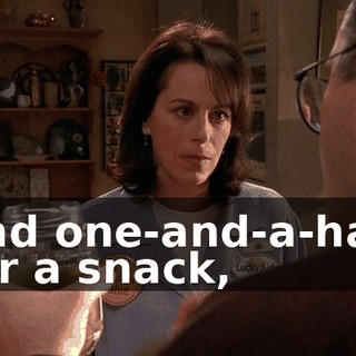 and one-and-a-half for a snack,