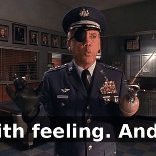 With feeling. And...