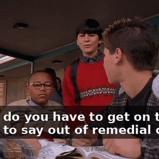 What do you have to get on this thing to say out of remedial class?