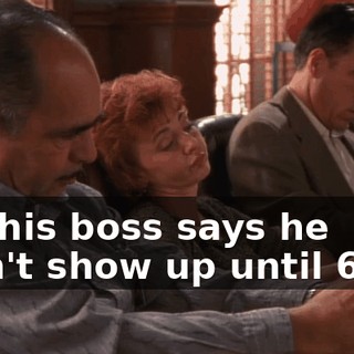 but his boss says he didn't show up until 6:00.