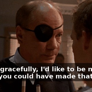 - And gracefully, I'd like to be noted. - But you could have made that shot.