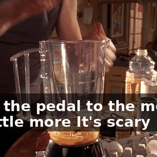 ♪ Put the pedal to the metal a little more It's scary ♪