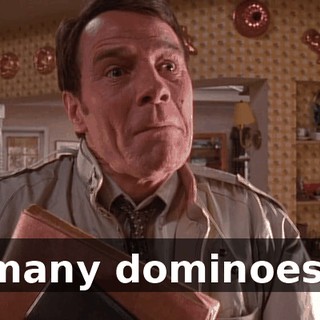 many dominoes.