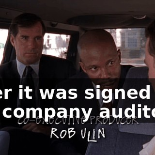 after it was signed by the company auditors?