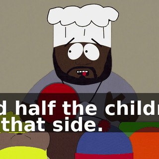 and half the children on that side.