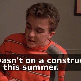 He wasn't on a construction crew this summer.
