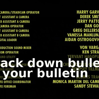 ♪ Crack down bullets in your bulletin ♪