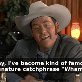 Anyway, I've become kind of famous for my signature catchphrase "Whammy!"
