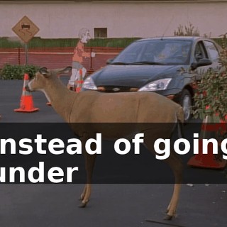 ♪ Instead of going under ♪