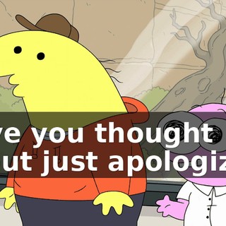 Have you thought about just apologizing