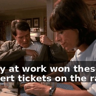 A guy at work won these concert tickets on the radio.