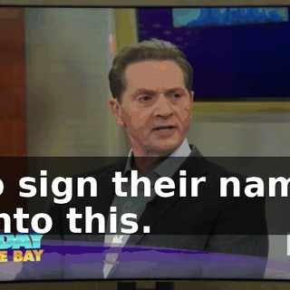 to sign their name onto this.