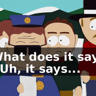 What does it say? - Uh, it says...