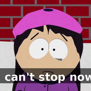 ♪ I can't stop now ♪