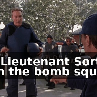 I'm Lieutenant Sortino with the bomb squad.