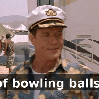 of bowling balls.