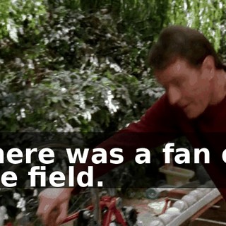 There was a fan on the field.