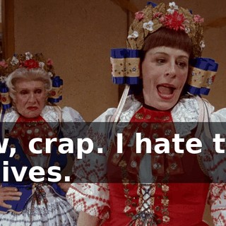 Aw, crap. I hate the knives.