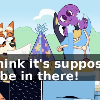 I think it's supposed to be in there!