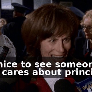 It's nice to see someone who cares about principles