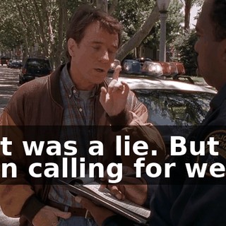 That was a lie. But I've been calling for weeks