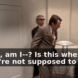 - Um, am I--? Is this where--? - We're not supposed to talk.