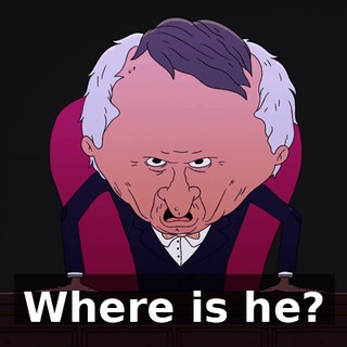 Where is he?