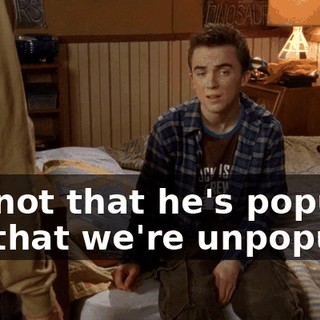 It's not that he's popular, it's that we're unpopular.