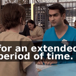 for an extended period of time.