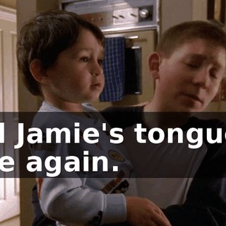and Jamie's tongue is blue again.