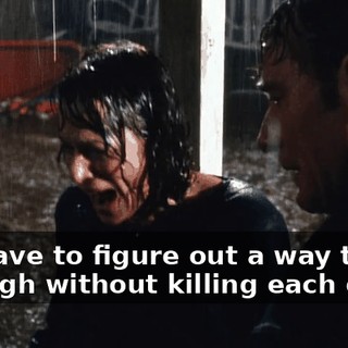 We have to figure out a way to get through without killing each other.